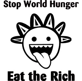 Stop World Hunger Eat The Rich T Shirt detail image
